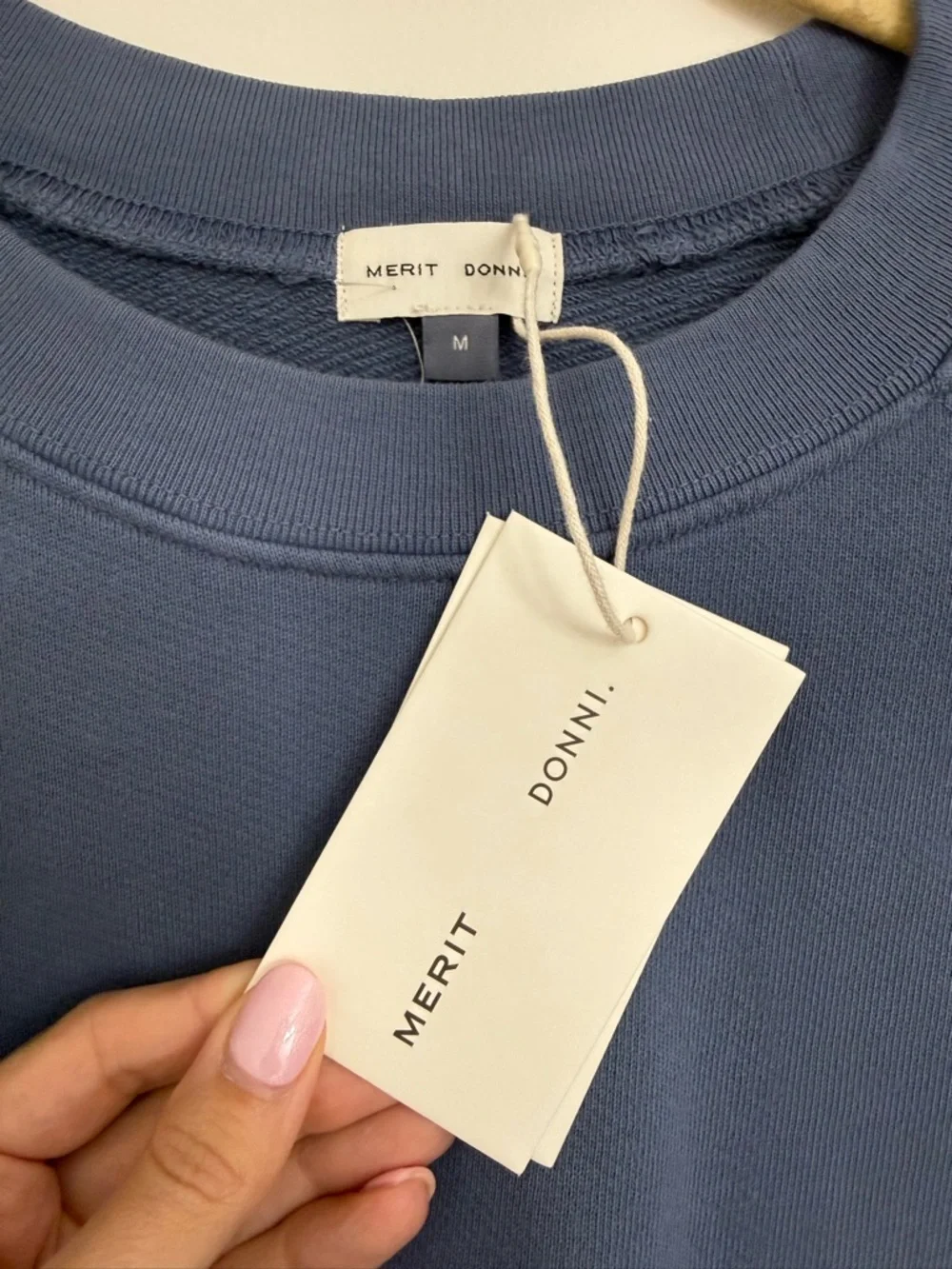 DONNI. Blue Crewneck Sweatshirt -brand new w tag. Limited made. - Picture 8 of 12